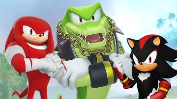 Vector Vs Knuckles Vs Shadow in Sonic Dash 2 Sonic Boom Gameplay - All 6 Characters Unlocked