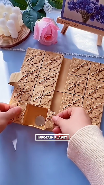 Make a Paper Wallet with a Secret Hidden Pocket #shorts