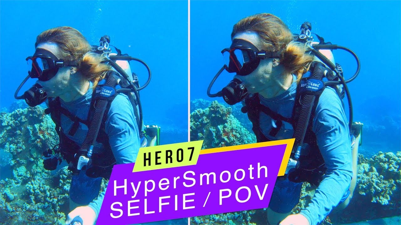 GoPro Hero7 Black: Selfie/POV HyperSmooth Underwater Comparison! GoPro ...