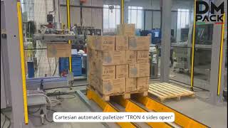 Cartesian automatic palletizer model "TRON" 4 sides open