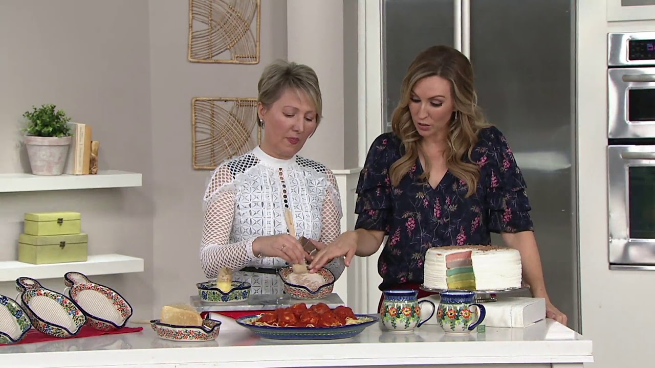 Lidia's Polish Pottery Round Grater on QVC YouTube