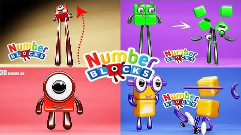 NUMBERBLOCKS Quadparison Part 67 | 3D Blender Lab