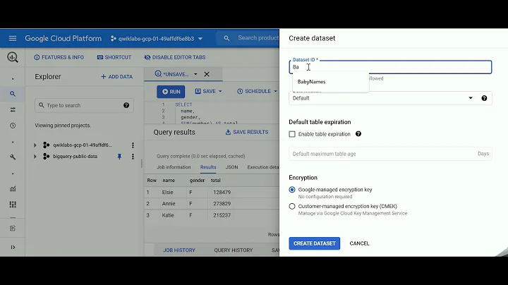 Google Big Query - Exploring the public datasets