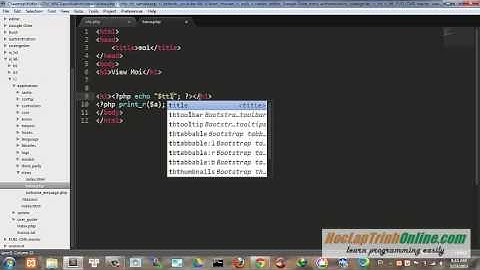 codeigniter  truyen data tu controller sang view