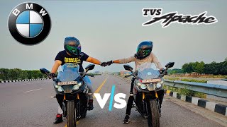 TVS APACHE RR310 VS BMW G310RR 🔥WHO WILL WIN?💪🏆 #trending #viral #tvsapacherr310 #bmwg310rr