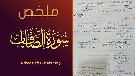 ملخص سورة الصافات