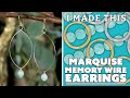 Making Shapes with Memory Wire, Easy Marquise Earrings | I Made This