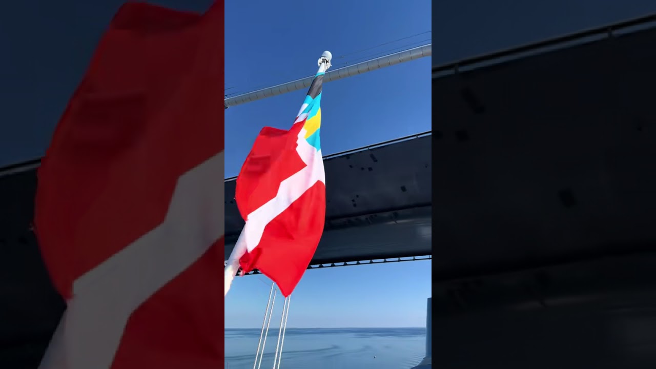 World’s largest cruise ship clearing a bridge