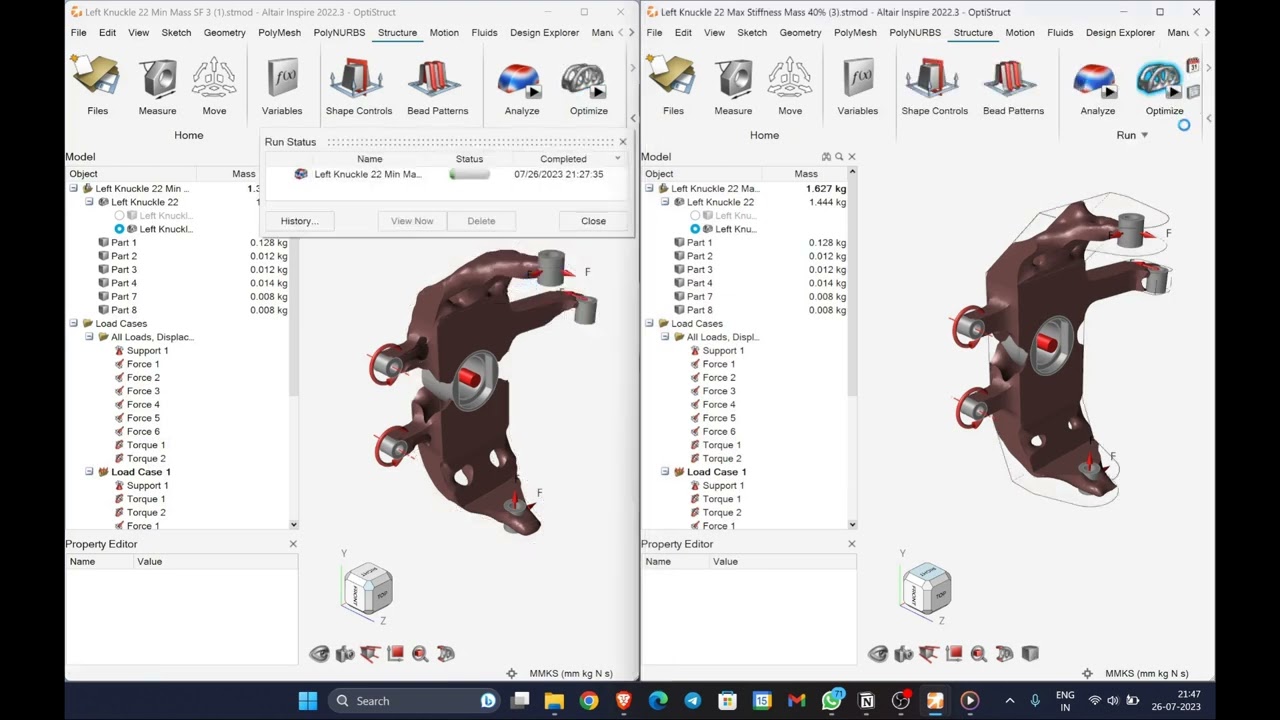 SAE BAJA Knuckle Topology optimisation | Altair Inspire tutorial ​⁠@AltairGlobalAcademicProgram