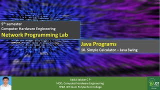 SIMPLE CALCULATOR - JAVA SWING | NETWORK PROGRAMMING