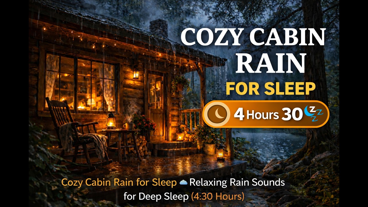 Cozy Cabin Rain Sounds for Sleep 🌧️ Relaxing Rain Ambience for Deep ...