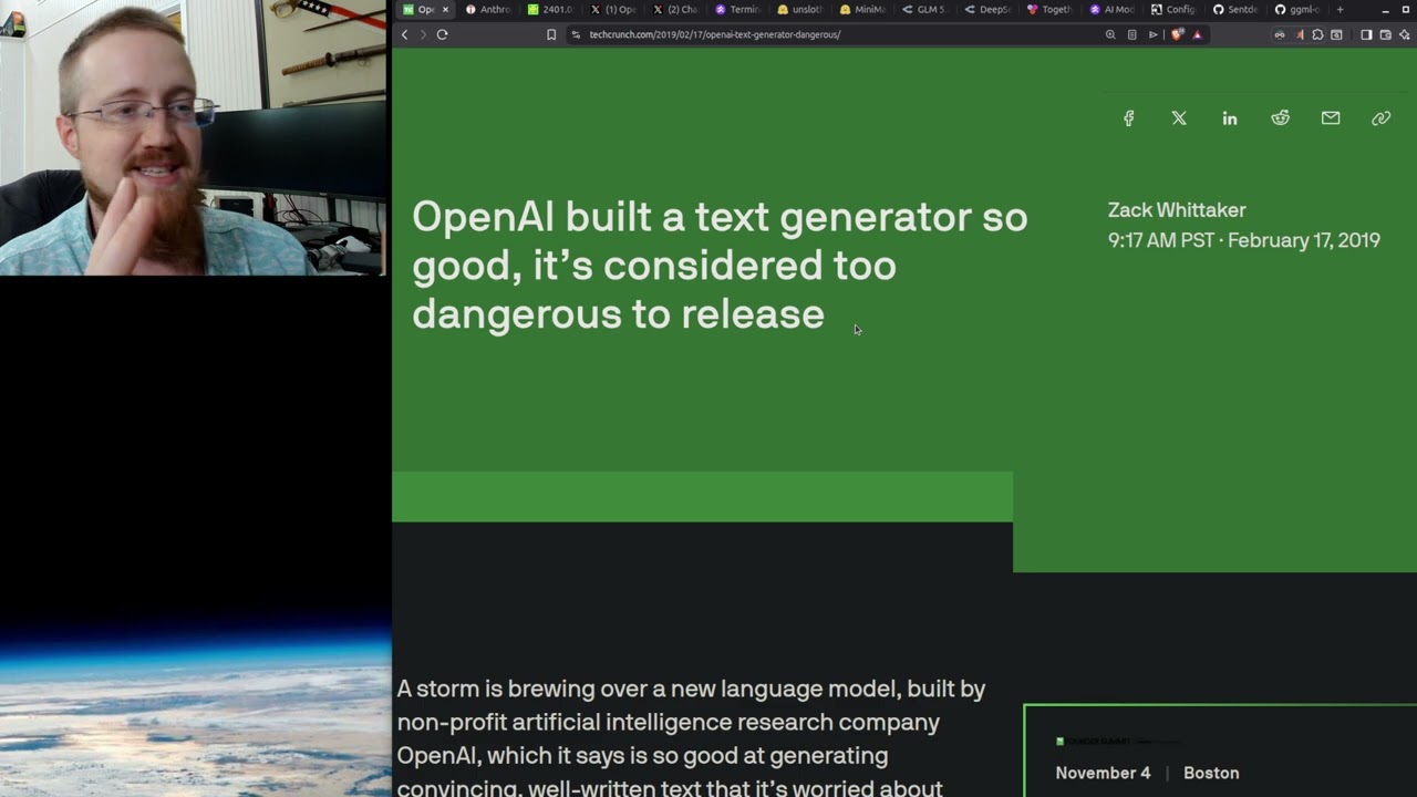 sentdex thumbnail about whether open-source AI could be banned