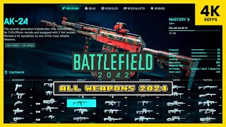 Battlefield 2042 - All Weapons 2024 4K 60Fps Pc