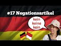 Artikel Benda Bahasa Jerman: kein keine kein keine | 17 Negationsartikel