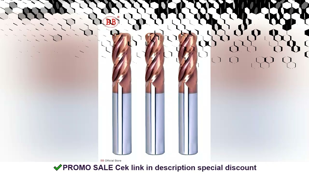 BB Corner Radius End Mill R Bullnose CNC Tungsten Carbide Steel Cutter Surface Machining Metal Route