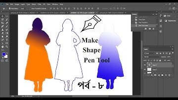 Photoshop Bangla Tutorial | Make shape with Pen Tool   | PART 8