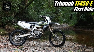 Download Lagu This is Their FIRST Dirt Bike?! Triumph TF450-E Ridden in the Aussie Bush MP3