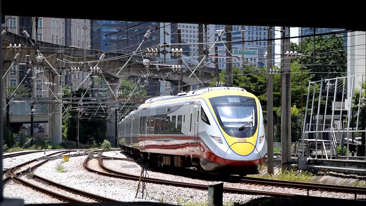 KTMB ETS Trains arrival and departure from KL Main Train Station