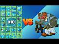 PVZ 1 Hybrid 3.16 Challenge - X10 Plant Hybrid Ice Vs King Disco Gargantuar - Who Will Win?
