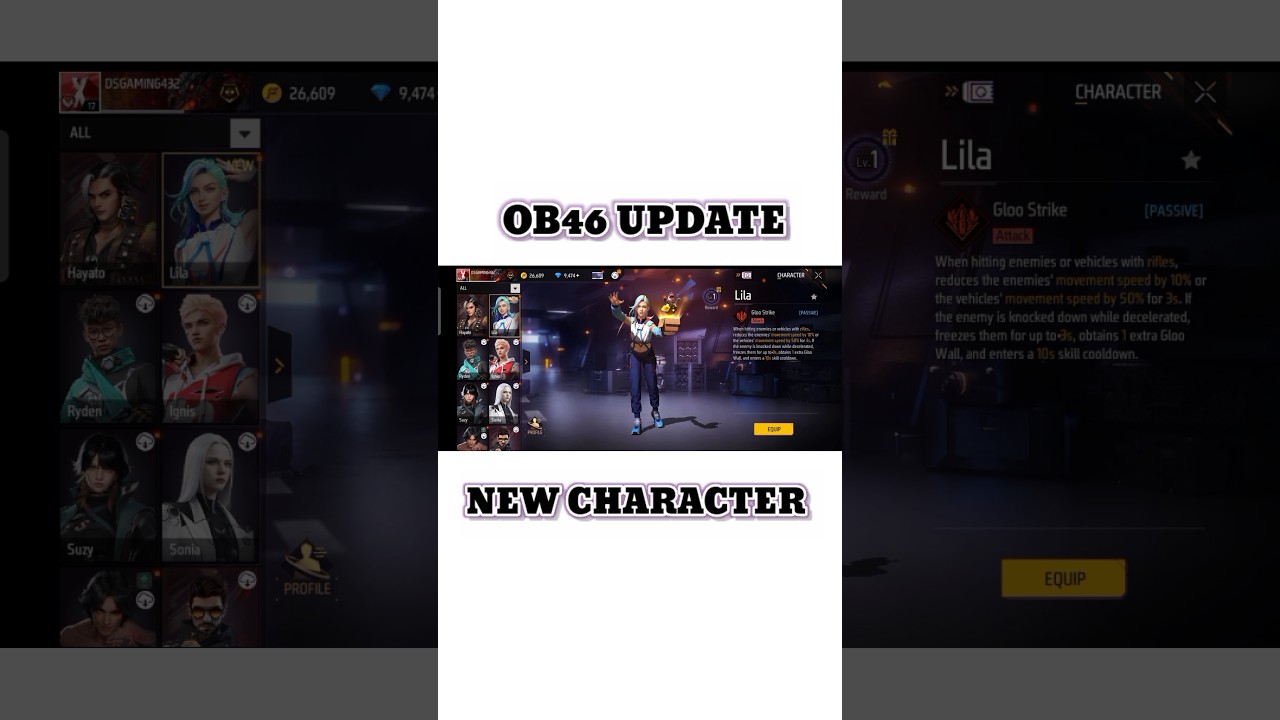 NEW CHARACTER IN FREE FIRE 🔥| OB46 UPDATE FREE FIRE 