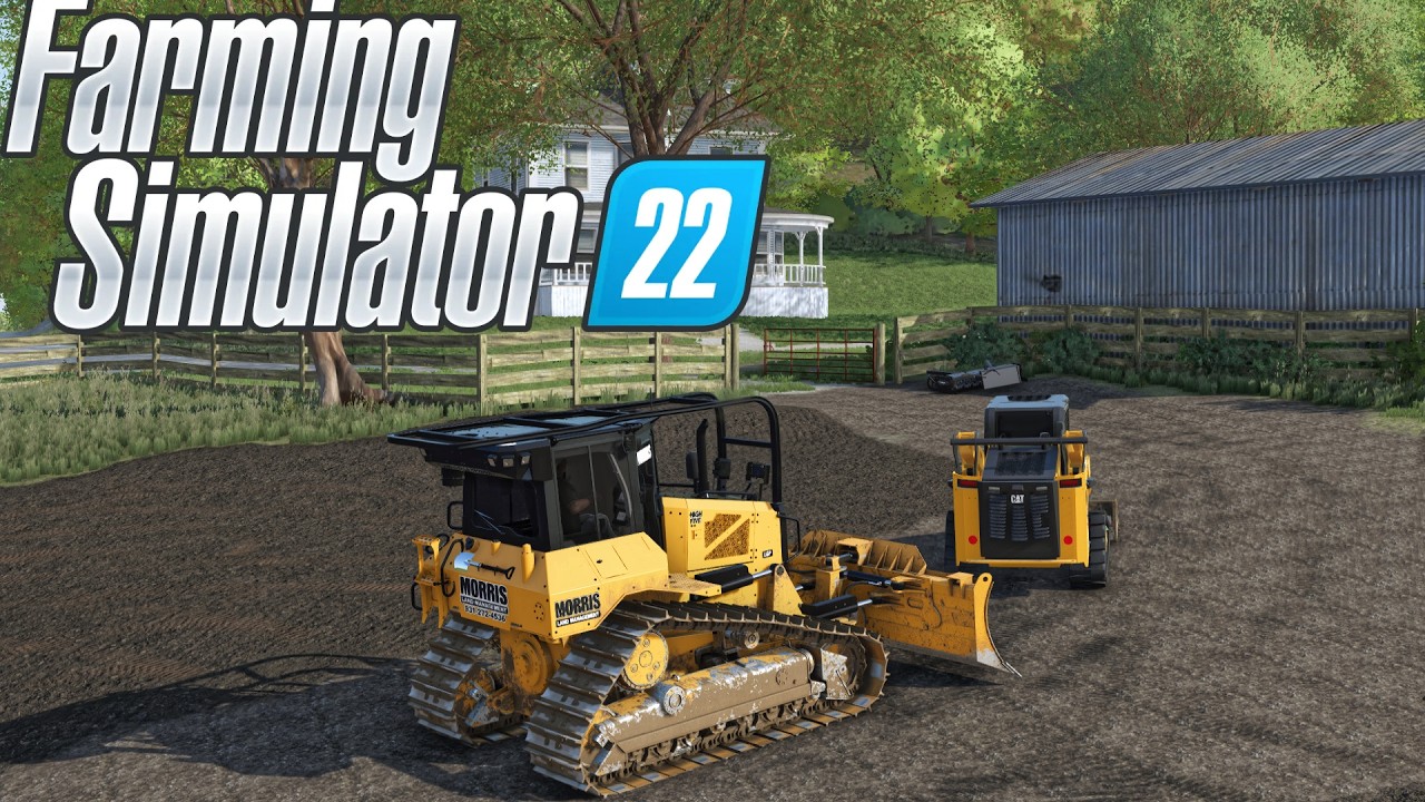 Fs22 construction on Hubbard, Moving the d5 and 320 to a new job - YouTube
