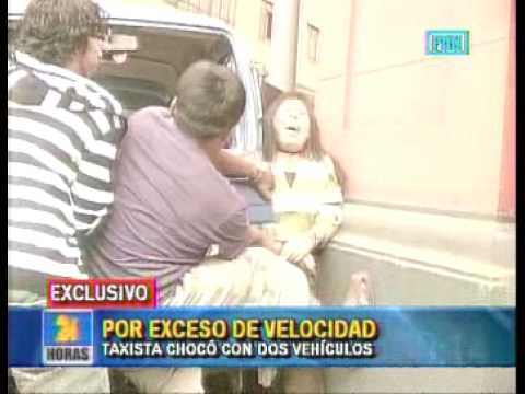 Mujer afortunada y taxista imprudente