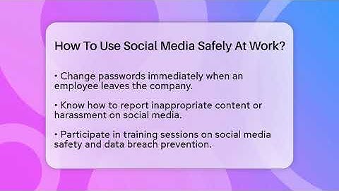 How To Use Social Media Safely At Work? - Everyday-Networking