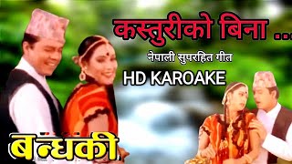 Kasturi Ko Bina(HD)Karoake||Duet Version||Bandhaki Nepali Superhit Movie