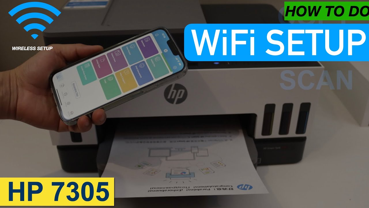 HP Smart Tank 7305 WiFi Setup, Connect To Router. - YouTube