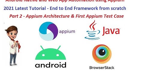 Part 2 - Appium tutorial Latest -Installing Android Studio - Appium Architecture - First Appium Test