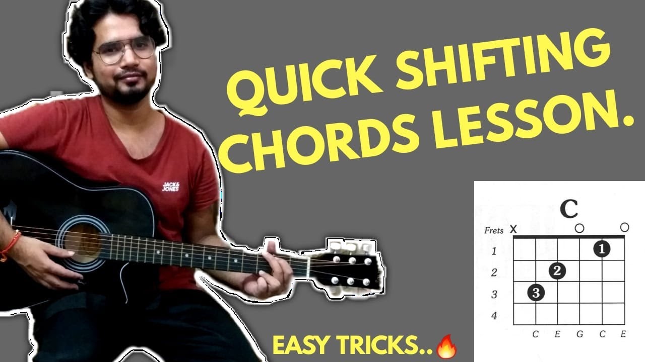 How to SHIFT GUITAR CHORDS instantly Chords Shifting Problem Best