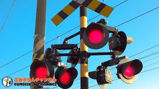 【Train】Railroad crossing movie64【A lot of interesting level crossings】 Mizuma Meitetsu Keihan Kyozu