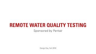 Remote Water Quality Testing Device