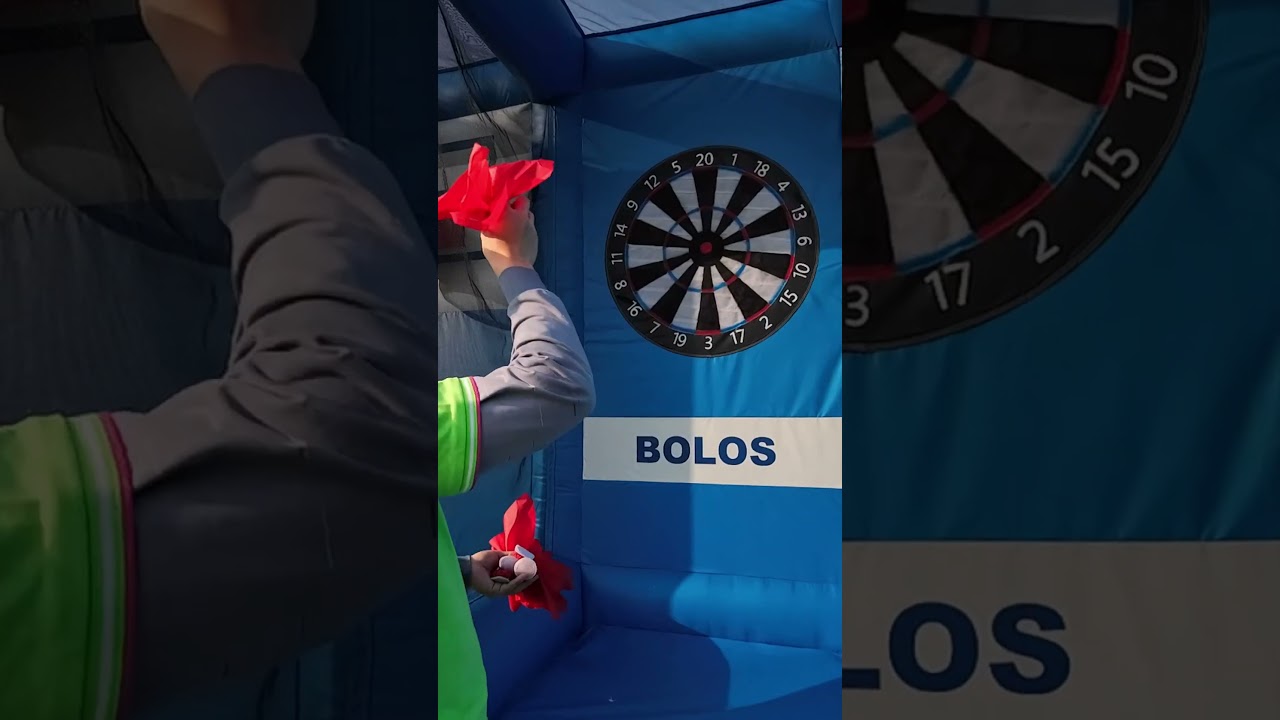 Inflatable sports game station | One-stop experience for basketball, football and darts!   