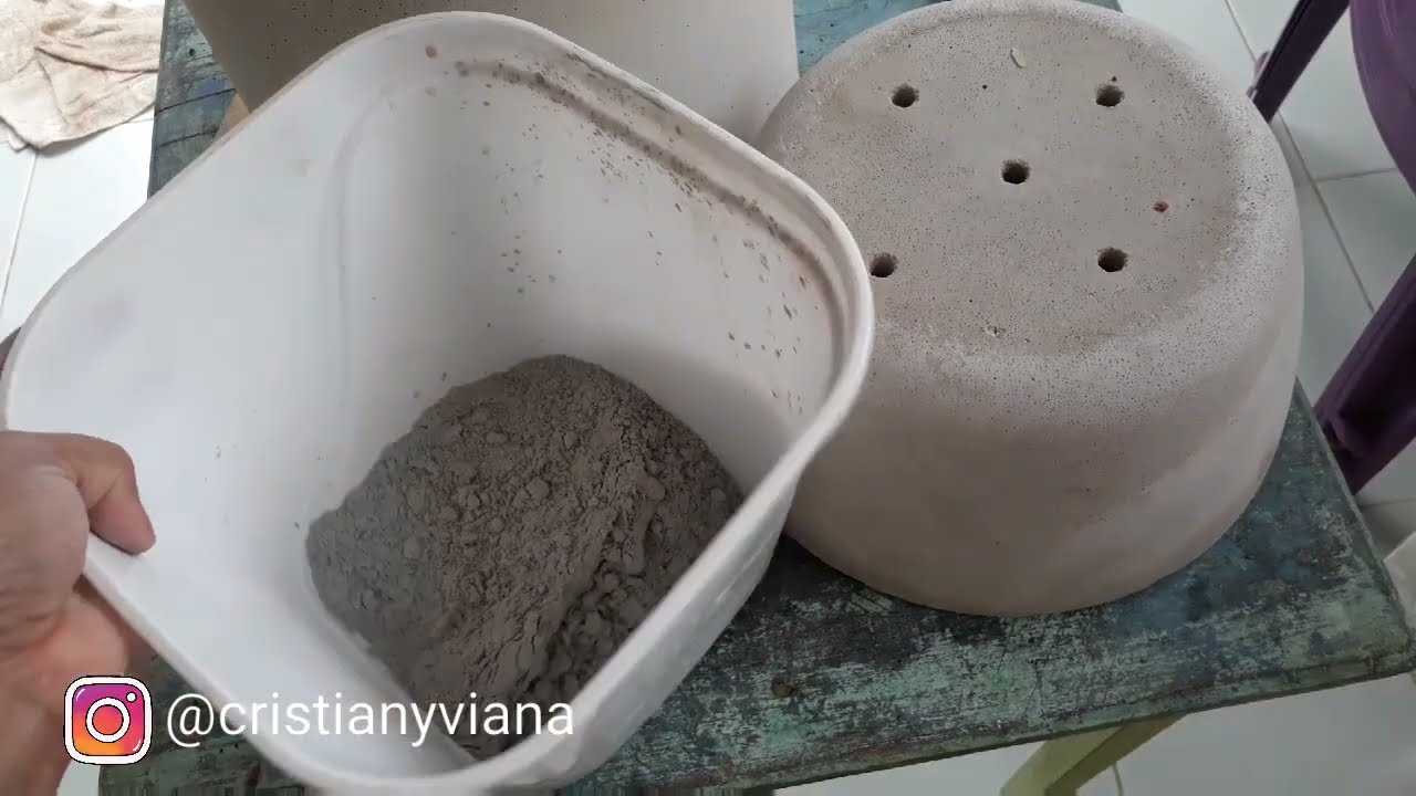 Como fazer vaso (GRANDE) de argamassa ...passo a passo
