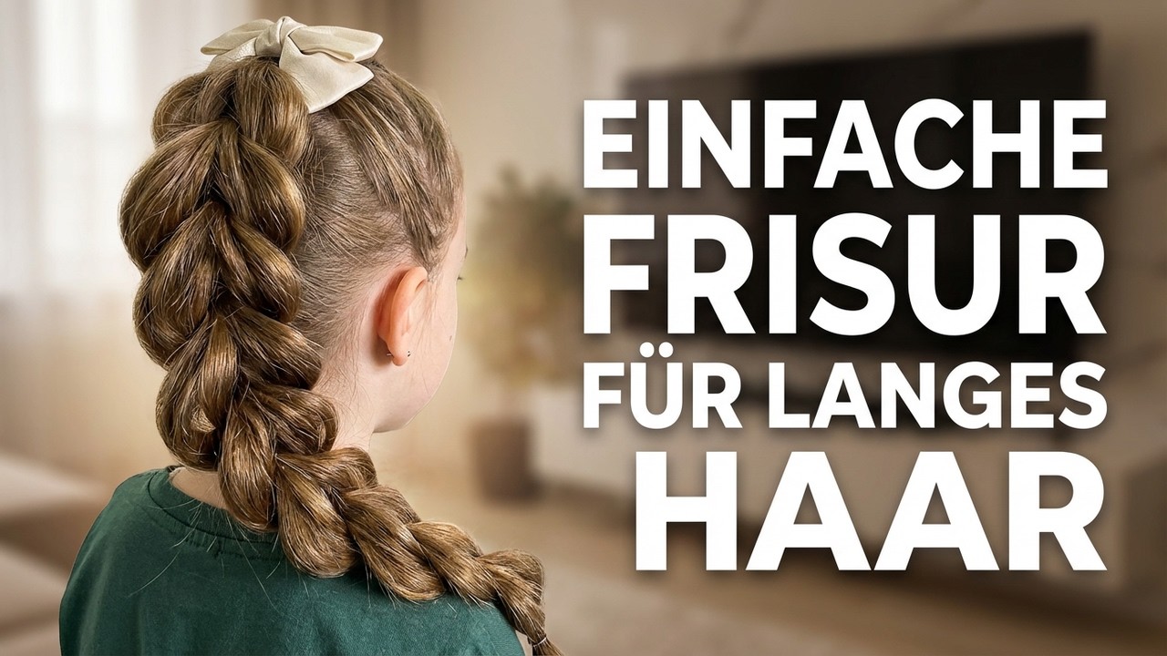Pferdeschwanzfrisur für langes Haar. Trendige Frisur. Einfache und unkomplizierte Frisur