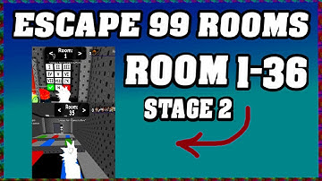 ROOM 1-36 Stage 2 ESCAPE 99 ROOMS Roblox Walkthrough [Full Guide English] 🗝️