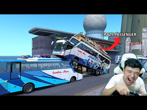 So Crazy Passenger On Top Bus !!! The Dangerous Mountain Road In The World - Euro Truck Simulator 2