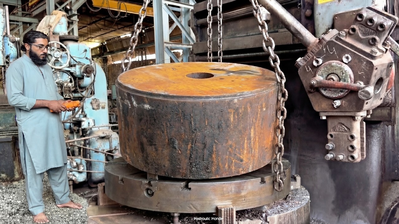 Heavy Duty Gear Machining – Full Process From Raw to Finish with 100yrs old British Vertical Lathe