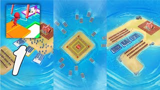 Raft Defense：Crazy War 3D Gameplay Walkthrough Part 1 (Android, IOS) screenshot 5