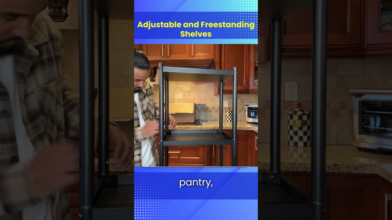 adjustable and free standing shelves