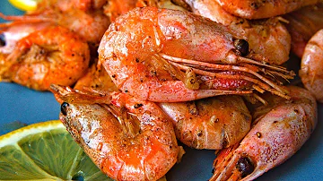 Как Жарить Креветки Варено Мороженые с Чесноком и Лимоном💯👍♨️🍤🍋