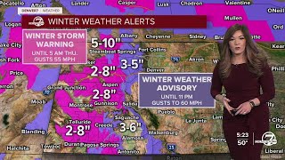 Denver weather: Cooler temps, slight chance of snow to end week