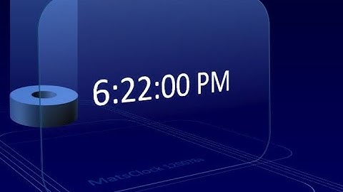 MatsClock 120078a - Free PowerPoint Digital Clock PPT