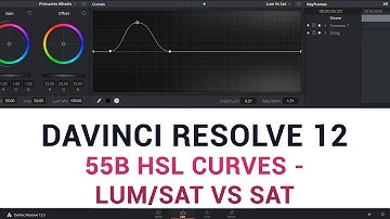 DaVinci Resolve 12 - 55b HSL Curves - Lum/Sat vs Sat