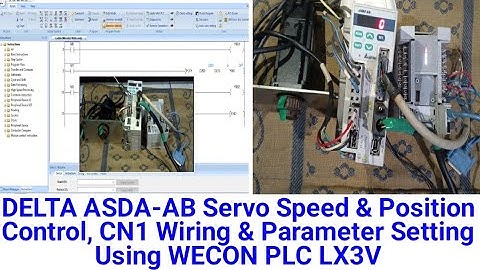 DELTA ASDA-AB Servo Speed & Position Control, CN1 Wiring & Parameter Setting Using WECON PLC LX3V