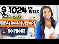 📵 *HURRY!* $1,024 WEEKLY NO PHONES ONLINE JOB! GET PAID TO REVIEW PAYROLL DATA! WORK FROM HOME JOBS