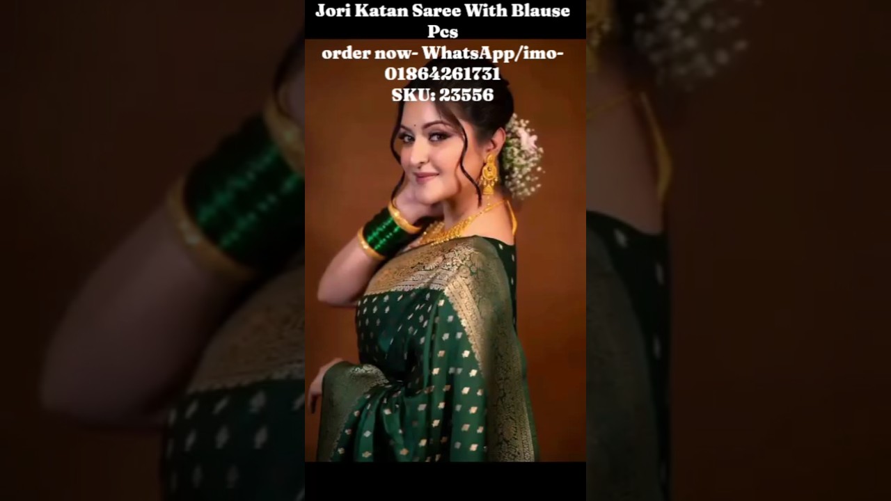 Jori Katan Saree With Blause PCS