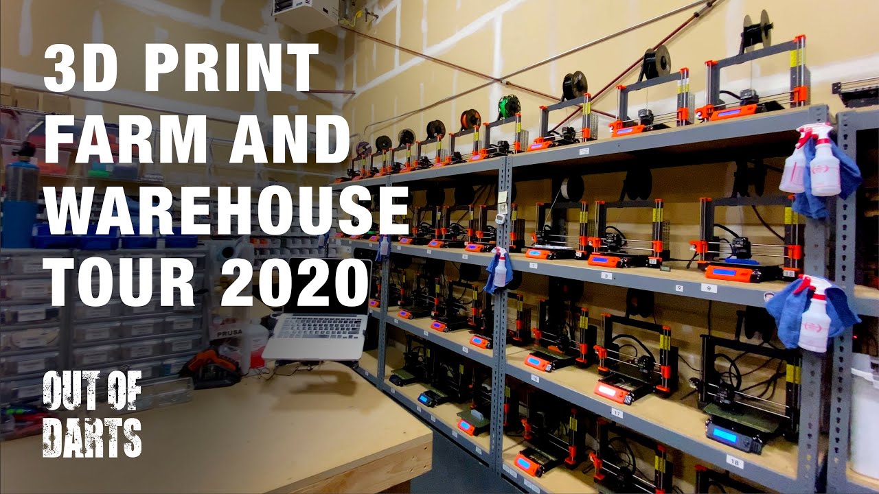 3d Print Farm And Warehouse Tour 2020 Youtube