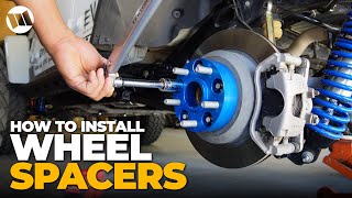 Jeep Wrangler Wheel Spacer INSTALL  How to Run Big Tires on Factory Wheels with No Rub SPIDERTRAX